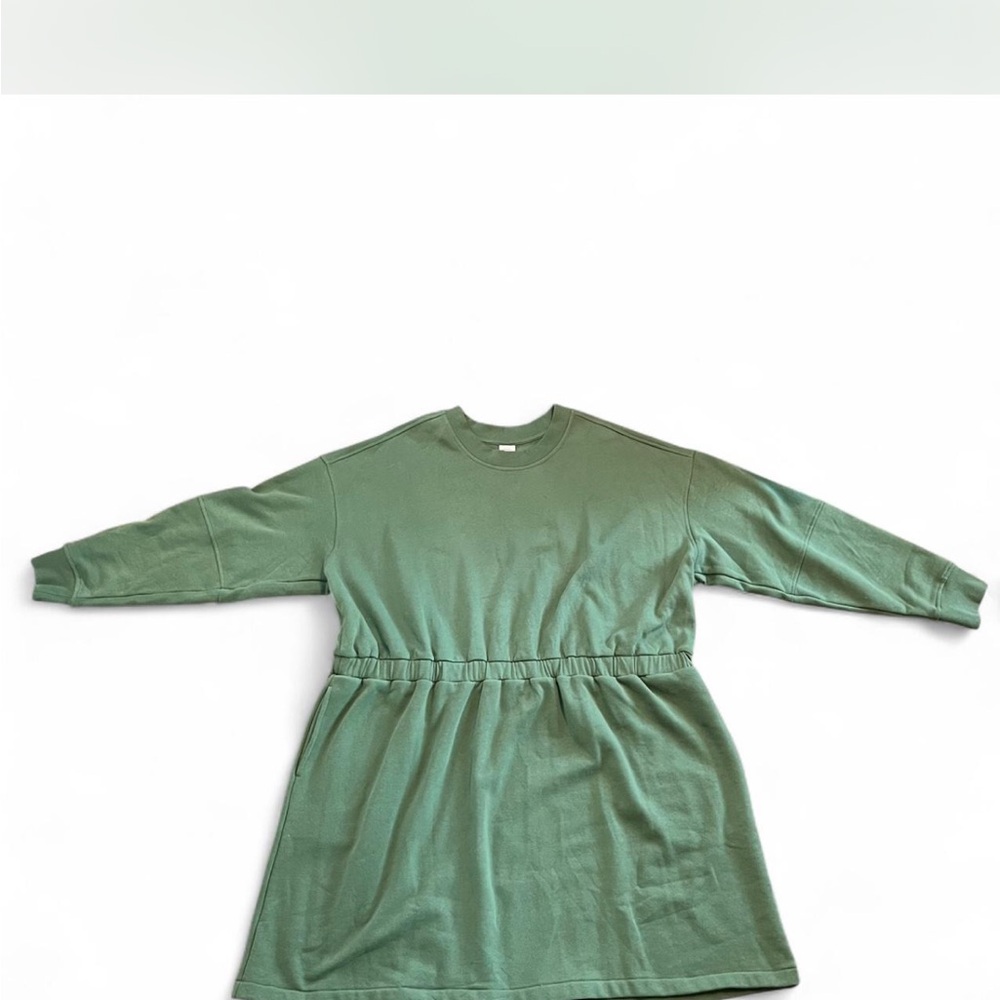 Amazon Essentials Green Crew Neck Sweatshirt Dres… - image 1